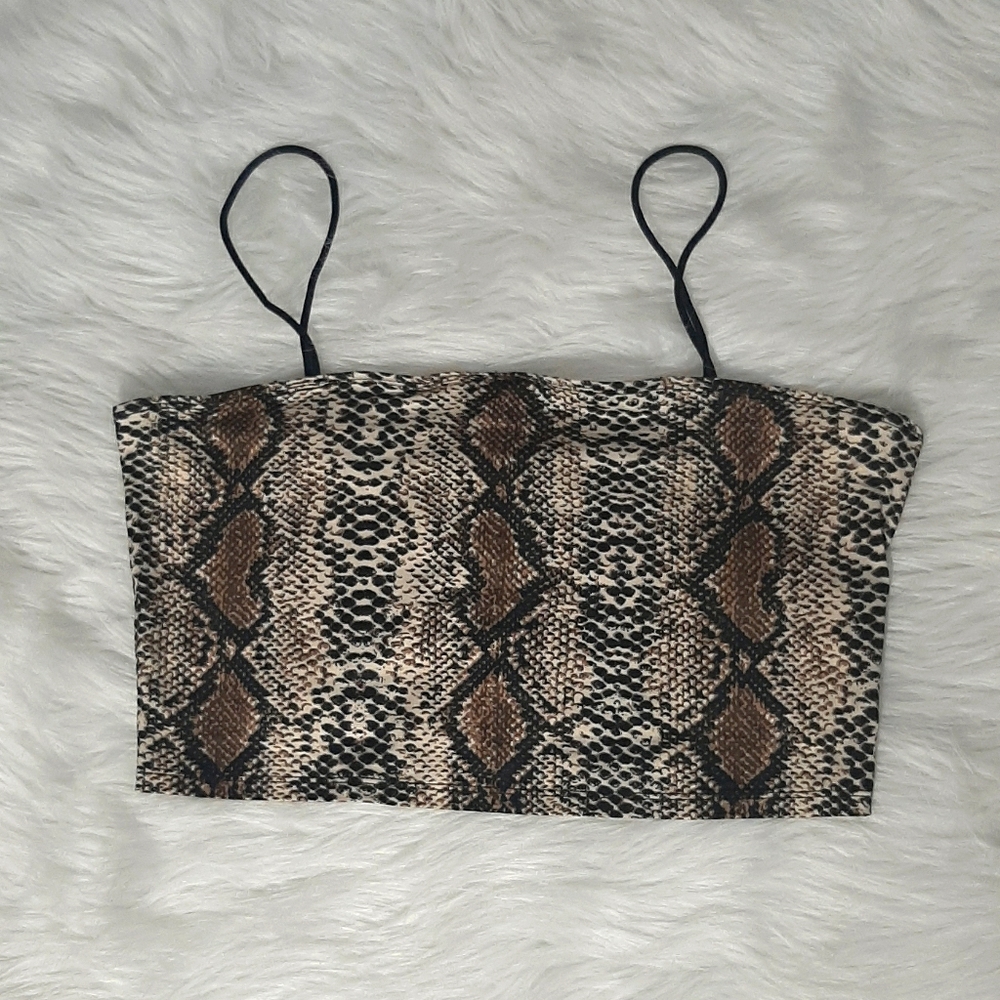 SHEIN Snake Print Cropped Cami